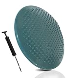 Ballsitzkissen Noppen 37 cm Türkis + passende Pumpe | Fitness, Yoga, Reha,...