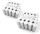 Pritogo Teelichter - Weiss (200 Stück) 8 Stunden, 20 g Wachsgewicht,...