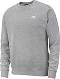 Nike Herren M NSW CLUB CRW BB 804340 Long Sleeved T-shirt, grau (dk grey...
