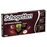 Schogetten Edel-Zartbitter-Haselnuss 100g Schokoladentafel, praktisch...