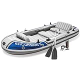 INTEX 68325EP Excursion 5 Schlauchboot Set: inklusive Deluxe 137.2 cm...