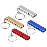 4 Stück Trillerpfeife, WOLMIK Signalpfeife Trillerpfeife Laut Notfall,...