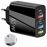USB C Ladegerät Mehrfach 65W 5 Port USB C Schnellladegerät mit...
