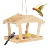 SGZIOO Vogelhaus zum Aufhängen, Vogelfutterhaus zum Aufhängen Holz,...