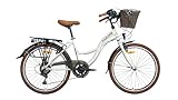 LUCHS 24' 26' 28' Zoll Feline Citybike mit Rattankorb – Hollandrad 21...