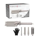 Remington Lockenstab 5in1 [Welleneisen, Rundbürste 38mm, 3 Lockenaufsätze...