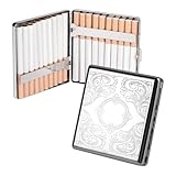 2 Stück Zigarettenetui Metall, Aluminium Zigarettenetui, Tragbares...