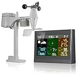 Bresser Wetterstation Funk mit Außensensor Wetter Center mit 5-in-1...