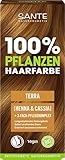 SANTE Naturkosmetik 100% Pflanzenhaarfarbe Pulver 04 Terra, vegane...