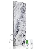 Marwona Naturstein Infrarotheizung 800 Watt mit Digitalthermostat I...