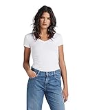 G-STAR RAW Damen Base V-Neck Cap Sleeve T-Shirt, Weiß (white...