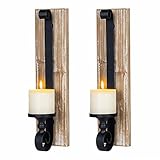 Wandleuchte Kerzenhalter (Set von 2) Wandteelichthalter Schwarze...