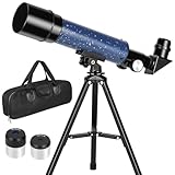 Teleskop 50mm Blende 360mm Fokuslänge für Astronomie Anfänger, Refraktor...