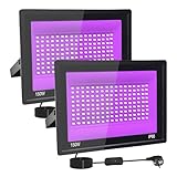 2 Stück 150W LED Schwarzlicht Strahler, IP66 UV Schwarzlicht Fluter,...