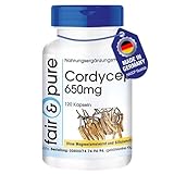 Fair & Pure® - Cordyceps 650mg - 120 Kapseln - Cordyceps Sinensis - ohne...