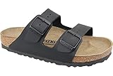 BIRKENSTOCK Damen Arizona Birko-flor Weit Pantoletten, Schwarz, 39 EU