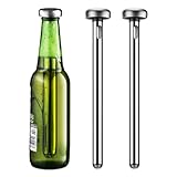 2 Stück Bierkühler Stäbchen Edelstahl-Getränkeflaschenkühler Schnelle...