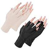 Sibba Fingerlose Handschuhe 2 Paar Baumwollfäustlinge für Trockene Hände...
