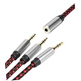 LABRIMP Audio Splitter Kabel Audio Adapter für Mikrofon Kopfhörer Headset...