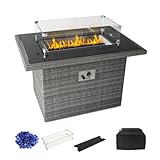 101,6 cm Propangas-Feuerstellentisch für den Außenbereich, rechteckige...