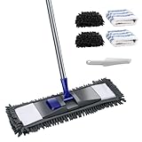 Masthome Wischmopp,Bodenwischer Set mit 4 Wischpads,Chenille Flachmopp mit...