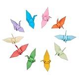 WANDIC Origami-Papierkrane, 50 Stück, handgefertigt, gefaltet,...