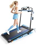 6-IN-1 Laufband für Zuhause Klappbar mit Abnehmbarem Tisch,3.0HP...