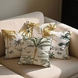 Wasserdichtes Outdoor-Kissen, 90 x 90 cm, Samt-Sofakissen, 4er-Set,...