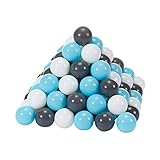Knorrtoys 56764 - Bälleset ca. Ø6 cm - 100 balls/creme/grey/lightblue