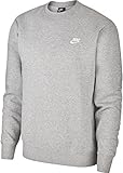 Nike Herren M NSW CLUB CRW BB 804340 Long Sleeved T-shirt, grau (dk grey...