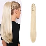 Gairyan 60cm Pferdeschwanz Haarteil Zopf Extensions Lang Glatt Klammer Claw...
