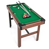 HOMASIS Mini Billardtisch, Billiard Tisch mit 2 Queues 2 Kreiden 16 Bällen...