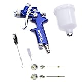 IPOTOOLS Mini HVLP Lackierpistole Spritzpistole 0,8mm + 0,5mm & 1,0mm Düse...