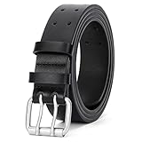 JasGood Herren Doppel Prong Ledergürtel Casual Work Heavy Duty Gürtel...