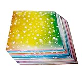 100 Blatt Origami Papier 15x15cm Doppelseitiges Farbiges Quadrate...