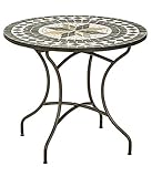 Dehner Gartentisch Diana, Ø 90 cm, Höhe 75 cm, Metall, mosaikoptik,...