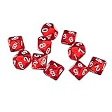 Yourandoll 10 STÜCKE Polyedrische Würfel D10 Dice Würfel Spielwürfel...