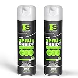 Spraytive 2 x 500ml Sprühkreide weiß - Abwaschbare leuchtende...