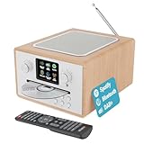 Internetradio mit CD Player & DAB Plus | Küchenradio mit Bluetooth & FM...