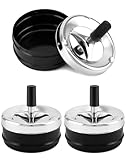 QWORK® 3 Stück Aschenbecher Aschenbecher mit Deckel, Moderner...