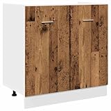 vidaXL Spülenunterschrank Altholz-Optik 80x46x81,5 cm Holzwerkstoff