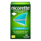 NICORETTE Kaugummi 4mg whitemint – Nikotinkaugummi zur Raucherentwöhnung...