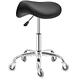 BEWISHOME Sattelhocker Höhenverstellbar, Sattelhocker mit Rollen, 360°...