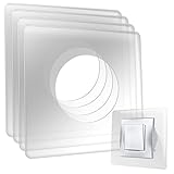 4smile Lichtschalter Schutz für Wand, 4er Set – Transparenter...
