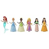 Mattel Disney Prinzessin-Spielzeuge, 6 bewegliche kleine Puppen mit...