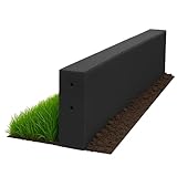 Vivol Gummi Randsteine - Rasenkantensteine - 100x25cm - 50mm dick - Schwarz...