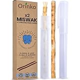 ORINKO Miswak – 100% Natürliche Zahnbürste aus Siwak Holz – Set mit 2...