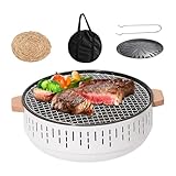 Holzkohlegrill | Edelstahl tragbar | Camping Holzkohlegrill | Outdoor...