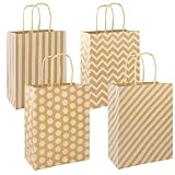 10 Stück Papiertüten Mit Henkel, 22 x 16 x 8 cm Papiertragetaschen,...