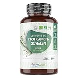 Bio Flohsamenschalen 1400mg pro Portion - 180 vegane Kapseln - 3 Monate...